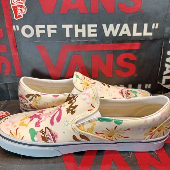 Vans Men's 11.5 Classic Slip On Get Outdoors Marshmallow White VN000BVZBPH - Picture 11 of 12